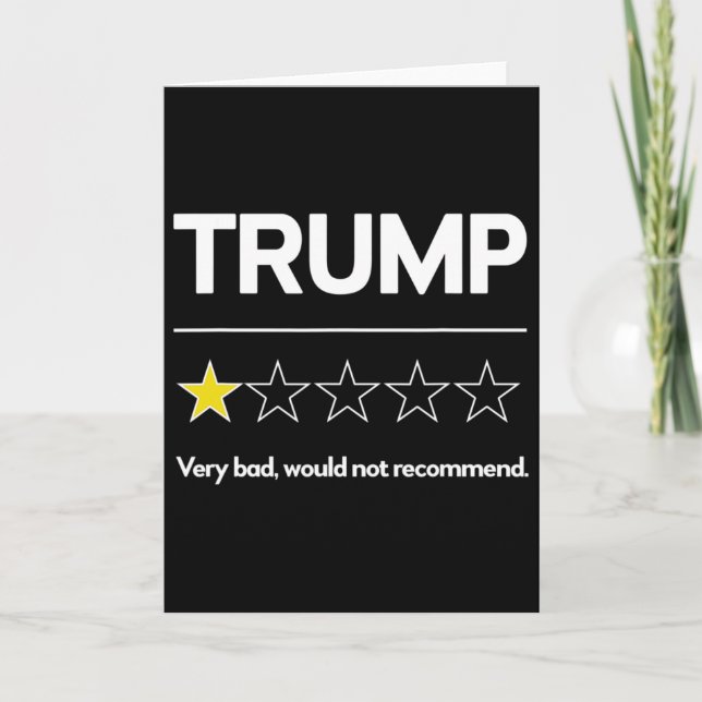 Tarjeta Trump Muy D No Recomendaría Elección Divertido An (Anverso)
