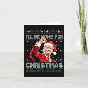 Tarjeta Trump Navidad Estaré en casa para que los Navidade