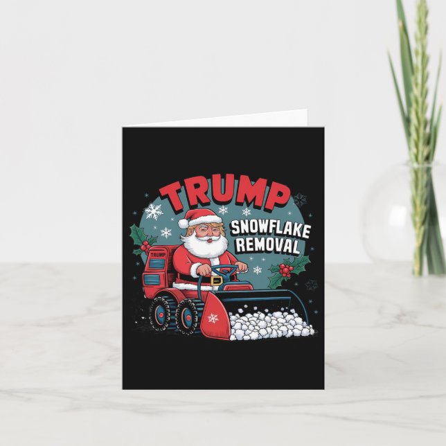 Tarjeta Trump Navidades de copo de nieve se burla de Trump (Anverso)