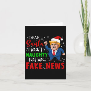 Tarjeta Trump Navidades Pajamas Estimado Santa Fake News G