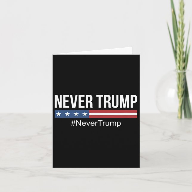 Tarjeta Trump - #nevertrump - (Anverso)