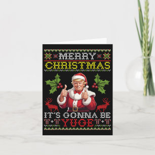 Tarjeta Trump Papá Noel Feliz Navidad