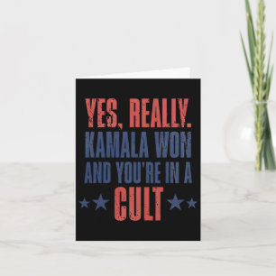 Tarjeta Trump perdió a Kamala, ¿estás en un culto?