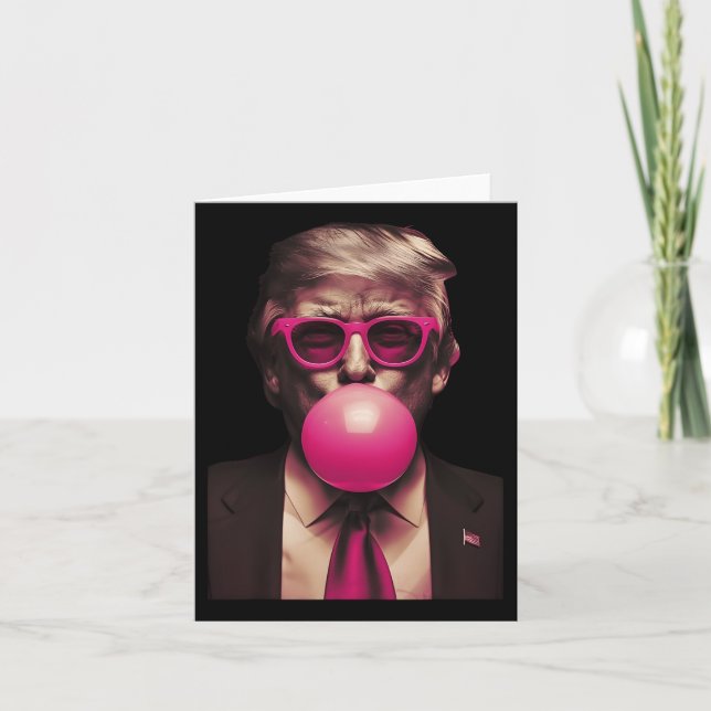 Tarjeta Trump Pink Bubblegum Funny (Anverso)