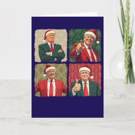 Tarjeta Trump Pop Art Christmas Card Custom Message MAGA