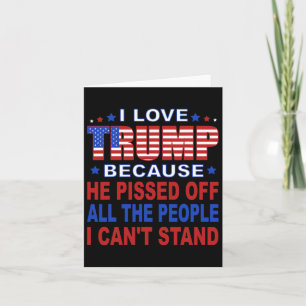 Tarjeta Trump porque se fastidia de la gente que no puedo