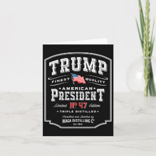 Tarjeta Trump Presidente N 47 Vintage Whiskey Estados Unid