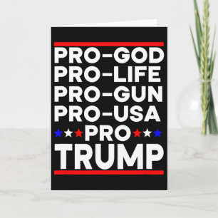 Tarjeta Trump Pro Arma Pro Vida Pro Dios Pro Usa Republica