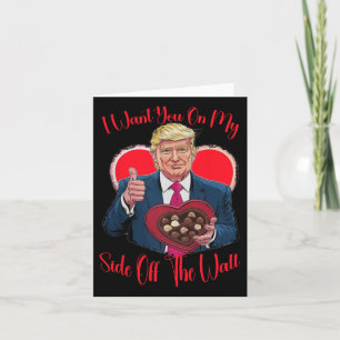Tarjeta Trump quiero que estés en mi lado de la pared Trum