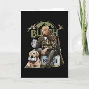 Tarjeta Trump Retro Cazando Ciervos Divertido Beber Cervez