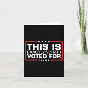 Tarjeta Trump Retro Gracioso Esto Es Exactamente Por Lo Qu