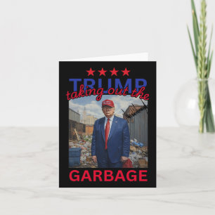 Tarjeta Trump Sacando A Trump El Divertido Garbyge 2024