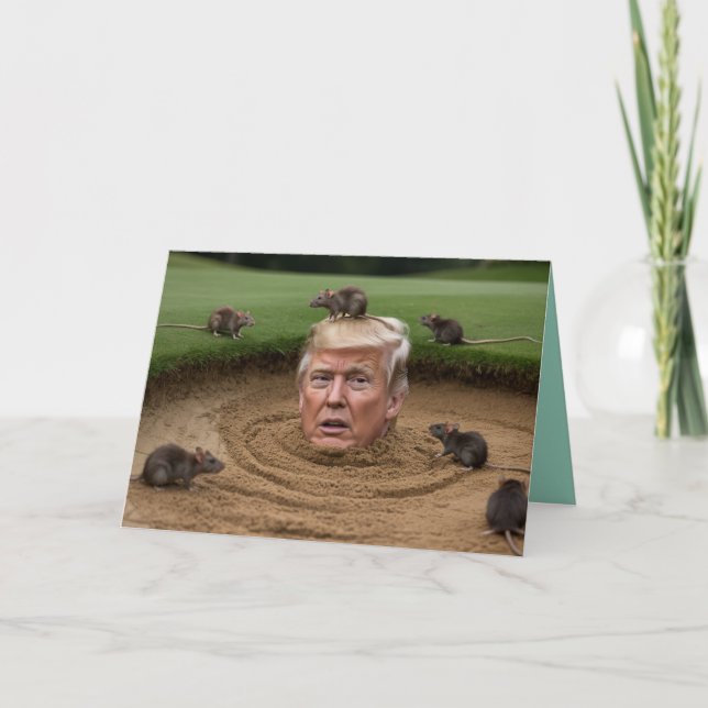 Tarjeta Trump Sandtrap Greeting Card (Anverso)