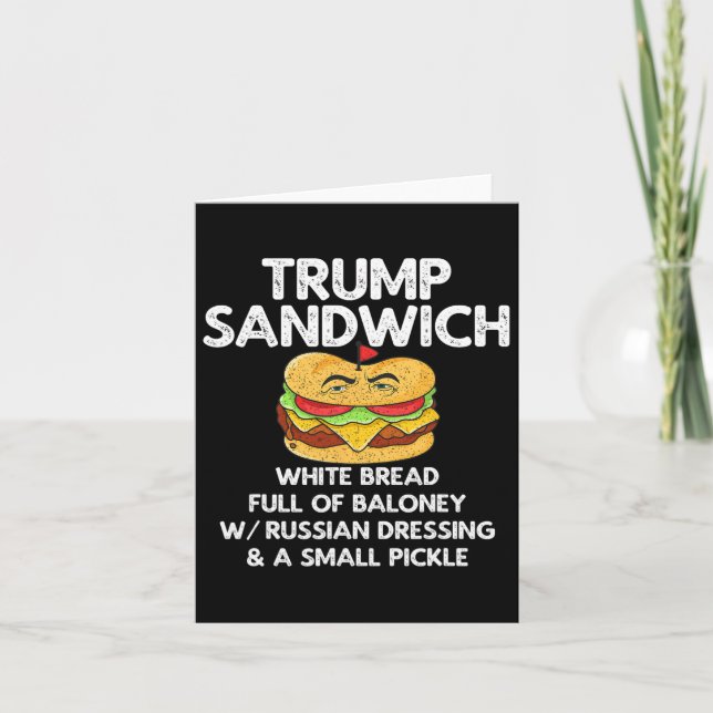Tarjeta Trump Sandwich Anti-Trump Vintage (Anverso)