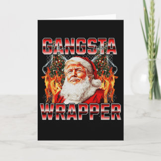 Tarjeta Trump Santa Hat Gangsta Wrapper Thuglife Premium 