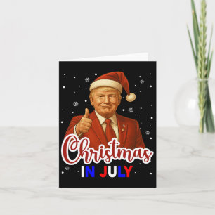 Tarjeta Trump Santa Navidades En Julio Gráfico De Verano