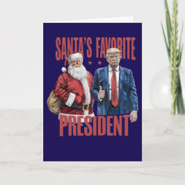 Tarjeta Trump Santa's Favorite President Christmas Card