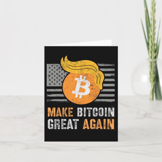 Tarjeta Trump sarcástico vuelve a hacer grande el Bitcoin (Anverso)