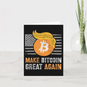Tarjeta Trump sarcástico vuelve a hacer grande el Bitcoin