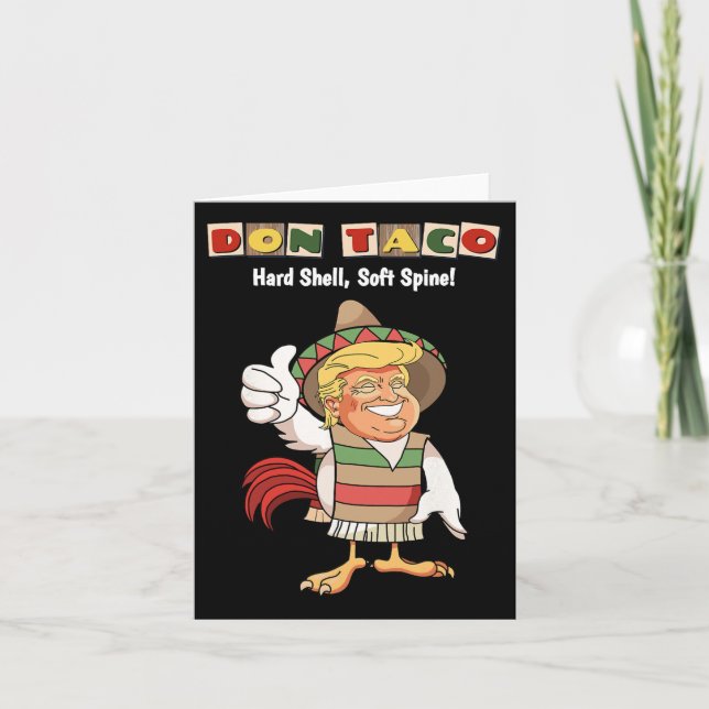Tarjeta Trump siempre corta meme Vamos Taco (Anverso)