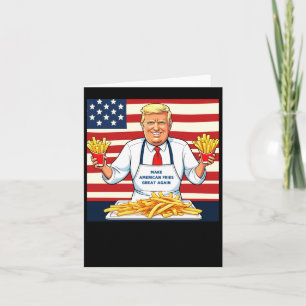 Tarjeta Trump Sirviendo Fries Mcdonalds