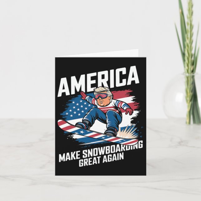Tarjeta Trump Snowboard Estados Unidos - Hacer El Snowboar (Anverso)