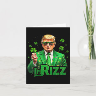Tarjeta Trump Soy Rizz St Patricks Day Lucky Shamrock Irel