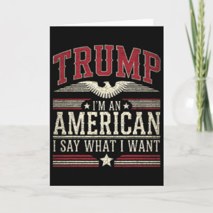 Tarjeta Trump Soy Un Americano Digo Lo Que Quiero Inaugura