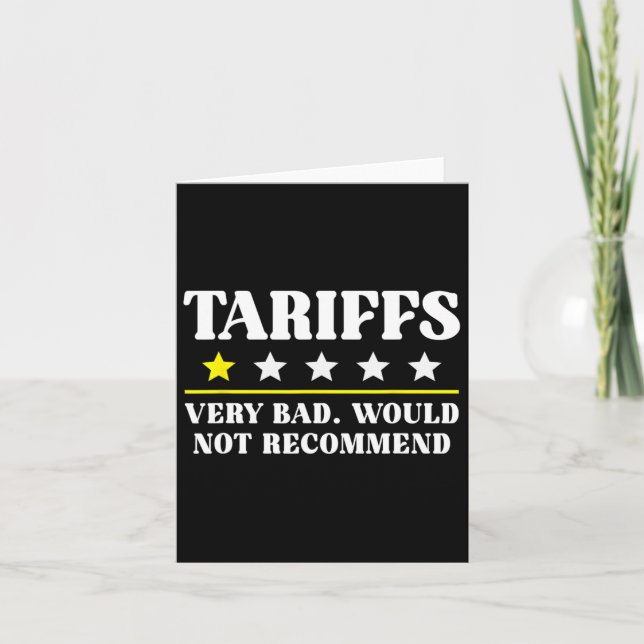 Tarjeta Trump Tariff No Recomienda Aranceles Graciosos (Anverso)