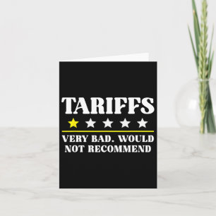 Tarjeta Trump Tariff No Recomienda Aranceles Graciosos