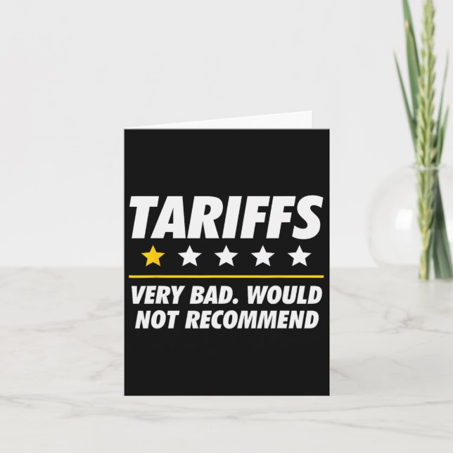 Tarjeta Trump Tariff No Recomienda Aranceles Graciosos (Anverso)