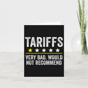 Tarjeta Trump Tariff No Recomienda Aranceles Graciosos