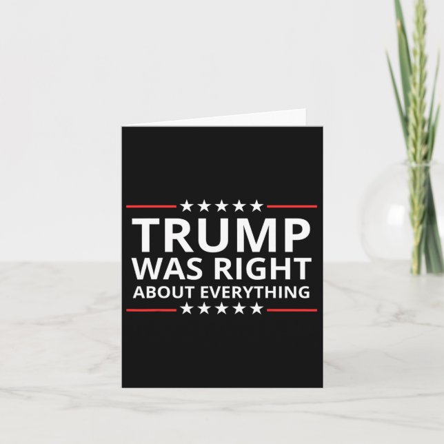 Tarjeta Trump tenía razón acerca de todo lo que las tarifa (Anverso)