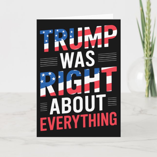 Tarjeta Trump tenía razón en todo  (Anverso)