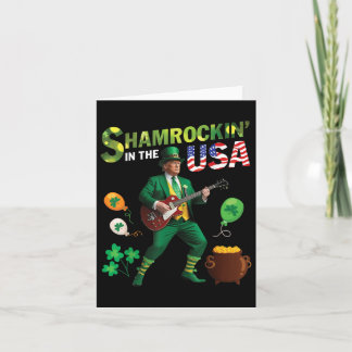 Tarjeta Trump Tocando La Guitarra Shamrockin En El San E.U