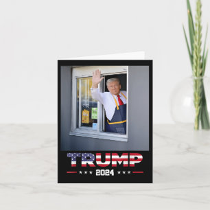 Tarjeta Trump trabaja a través de Trump sirviendo bolas fr