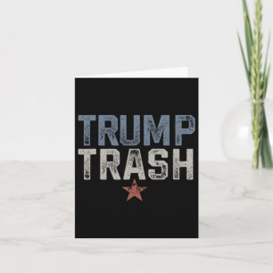 Tarjeta Trump Trash 2024 Grunge Vintage Garbyge Para Trump