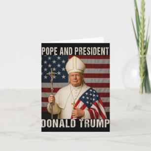 Tarjeta Trump, un Papa divertido y el presidente Donald Tr