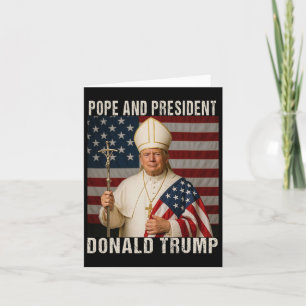 Tarjeta Trump, un Papa divertido y el presidente Donald Tr