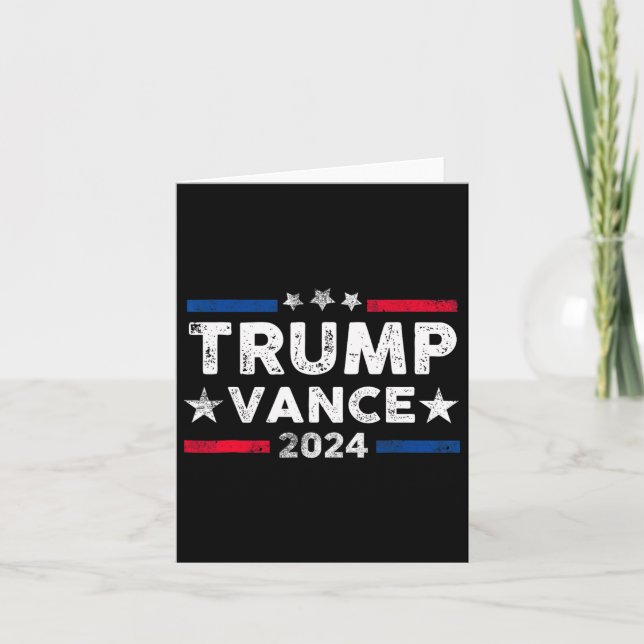 Tarjeta Trump Vance 2024 Apoyando a Trump Re-elec (Anverso)