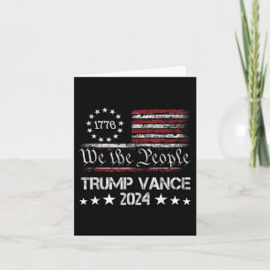 Tarjeta Trump Vance 2024 Apoyando a Trump Re-elec