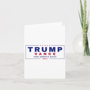 Tarjeta Trump Vance 2024 Donald Trump J.d. Vance Recuperar