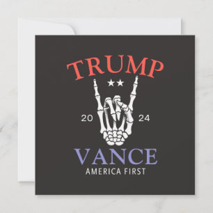 Tarjeta Trump Vance 2024 Estados Unidos primero
