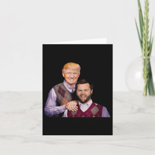 Tarjeta Trump Vance 2024 Hermanos Parodia Divertida Trump 
