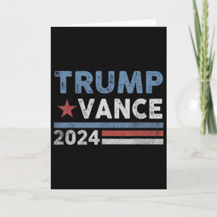 Tarjeta Trump Vance 2025 Presidente Trump partidario Re-el