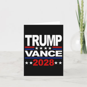 Tarjeta Trump Vance, 2028, presidente republicano en su te