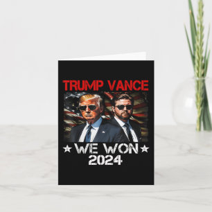 Tarjeta Trump Vance Ganamos Inauguración Día 2025 47