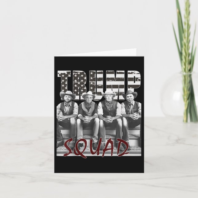Tarjeta Trump Vance Kennedy Elon Squad (Anverso)