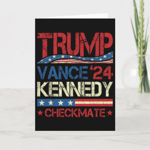 Tarjeta Trump Vance Kennedy Jaque Mate Elección Republican