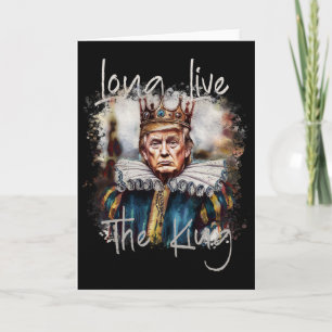 Tarjeta Trump Viva El Rey Divertido Trump Acuarela Gr